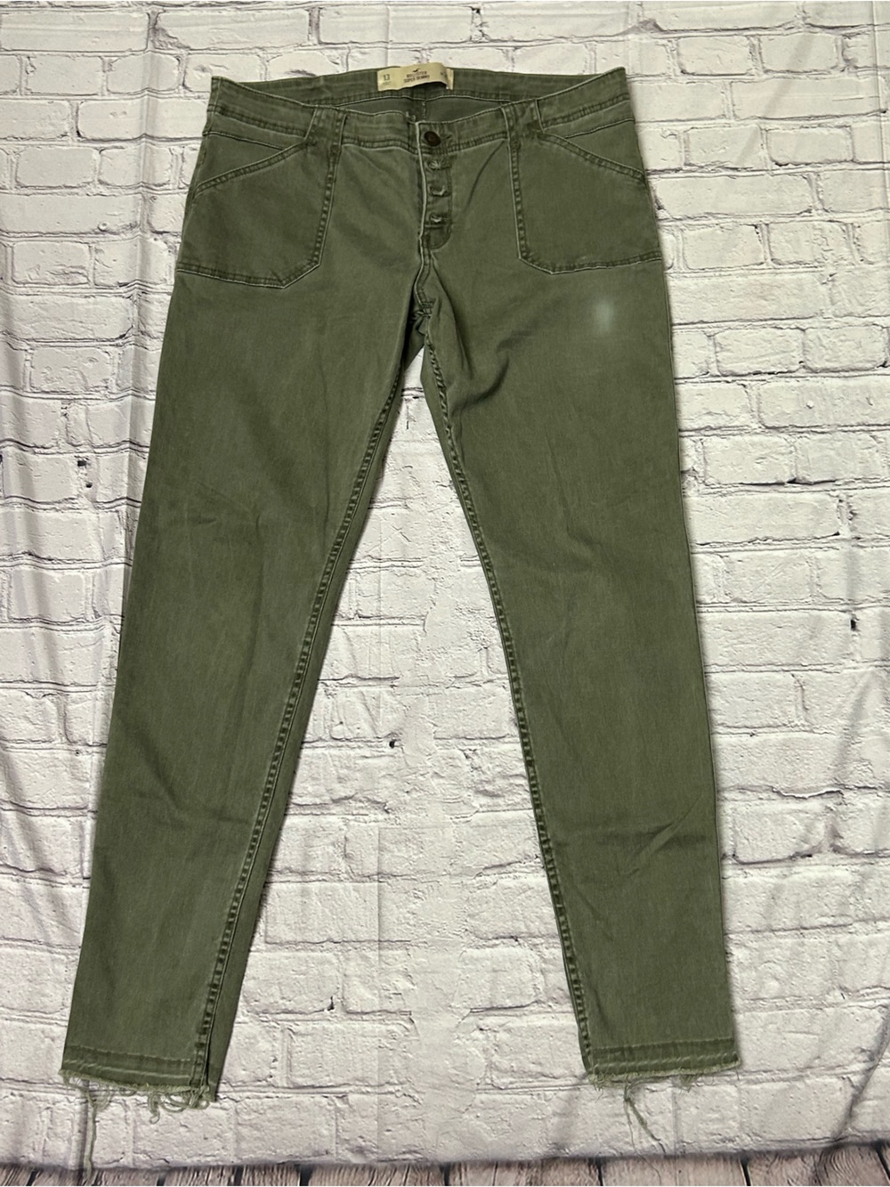 Hollister Olive Green High-Rise Skinny Jeans